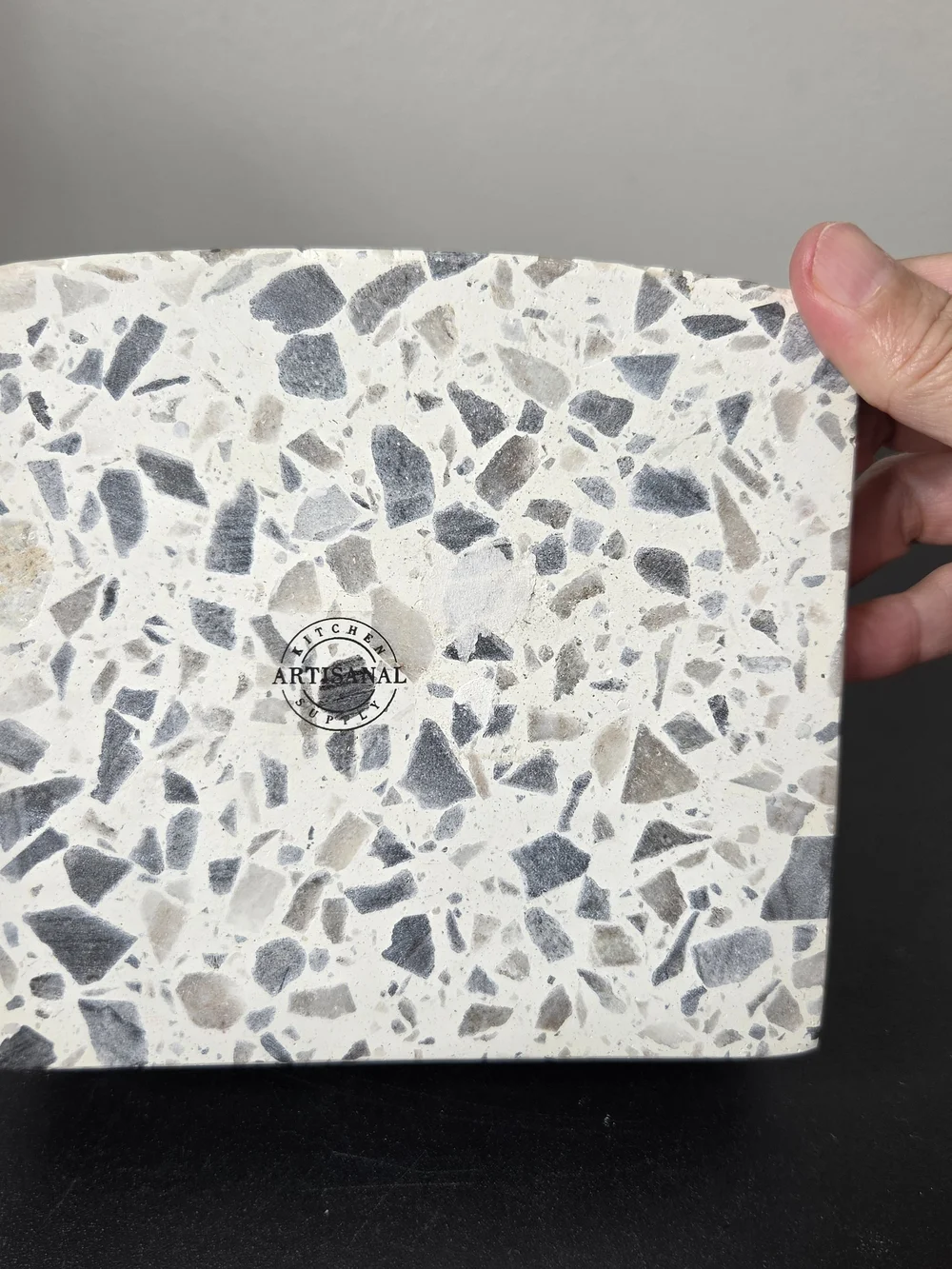 Kitchen Artisanal Supply Terrazzo Napkin Holder - Neutral Speckled Stone